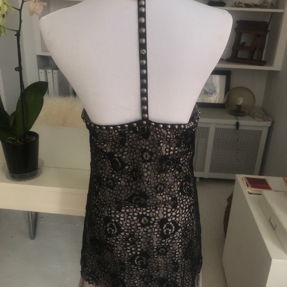 T-Halter Lace Overlay Dress - Picture 5 of 10